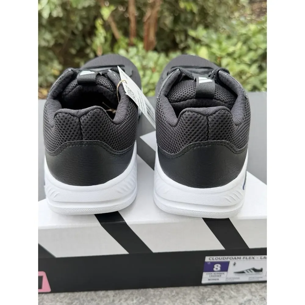 Adidas Arch Rise Cloudfoam Flex Laces Black Sneakers Women's 8 Wide Fit NWT